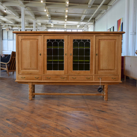 Oak Highboard Attributed to Henning Kjaernulf