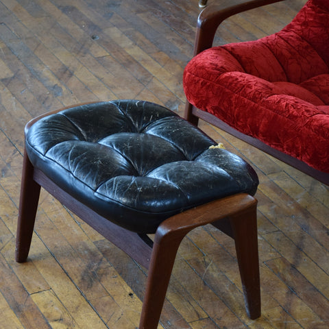 R. Huber Scoop Chair in Crushed Velvet