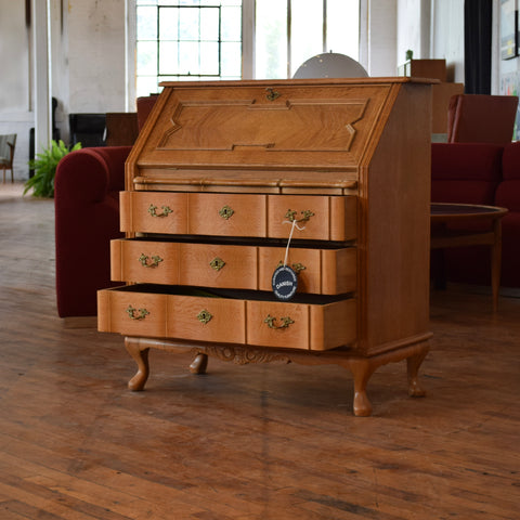 Vintage Danish Oak Bureau