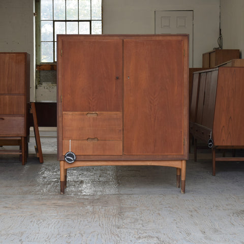 Teak & Oak Compact Highboard/Gentleman's Dresser