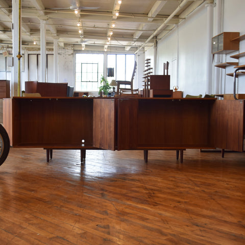 Oversized Minimalist Walnut Sideboard
