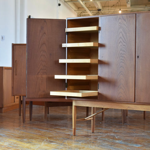 Danish Teak & Oak Highboard by Kurt Østervig