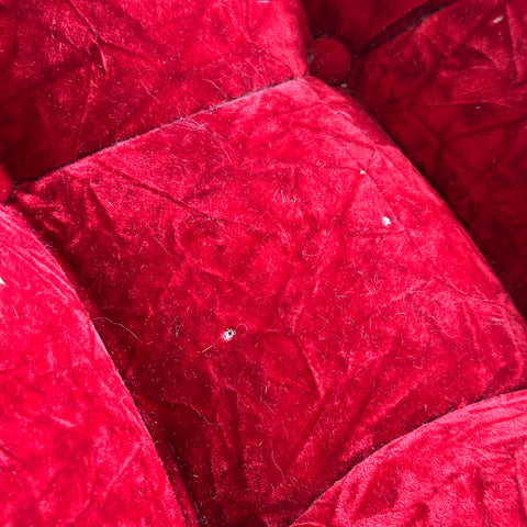 R. Huber Scoop Chair in Crushed Velvet