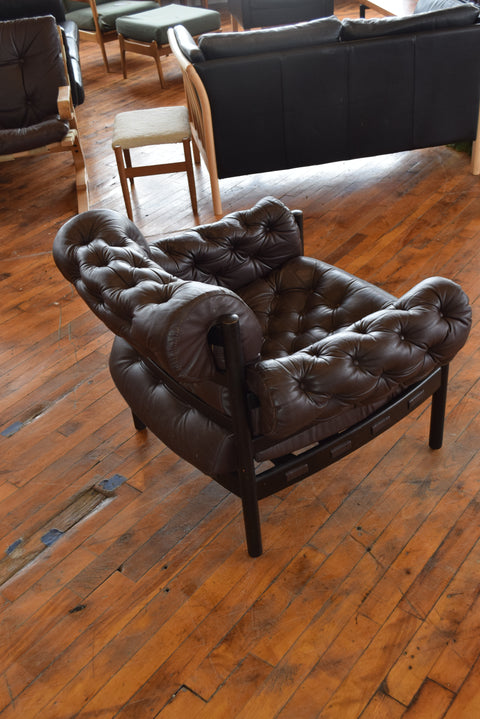 Arne Norell ‘Coja’ Chair in Tufted Leather