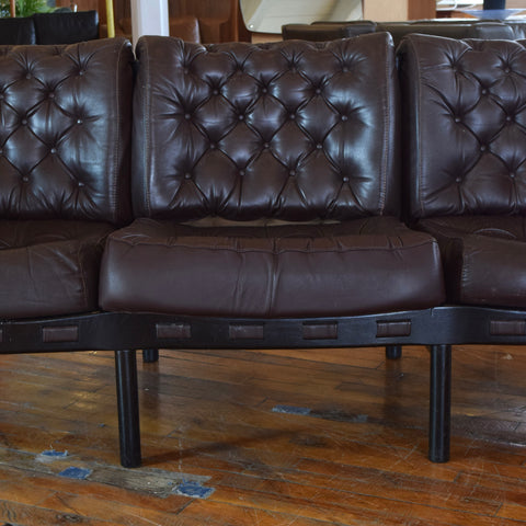 Arne Norell ‘Coja’ 3-Seater Sofa in Tufted Leather