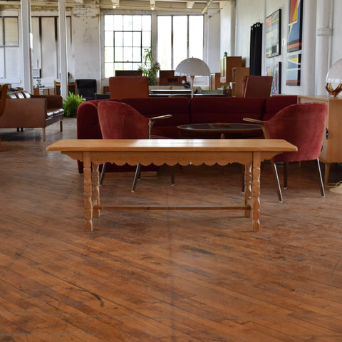 Solid Oak Coffee Table in the Style of Henning Kjaernulf