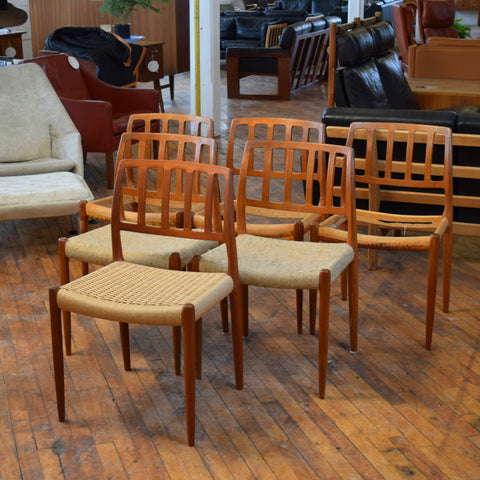 Set of 6 Møller Model 83 Dining Chairs