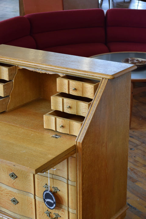 Vintage Danish Oak Bureau