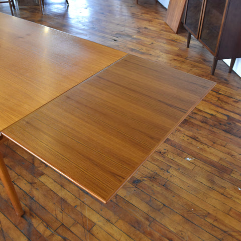 Johannes Andersen Teak Draw-Leaf Dining Table