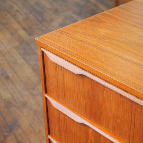 Danish Teak Tallboy Dresser