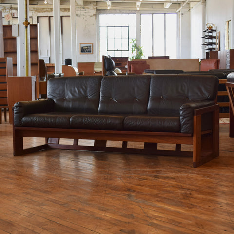 Leather 3-Seater Sofa by Moveis Corazza