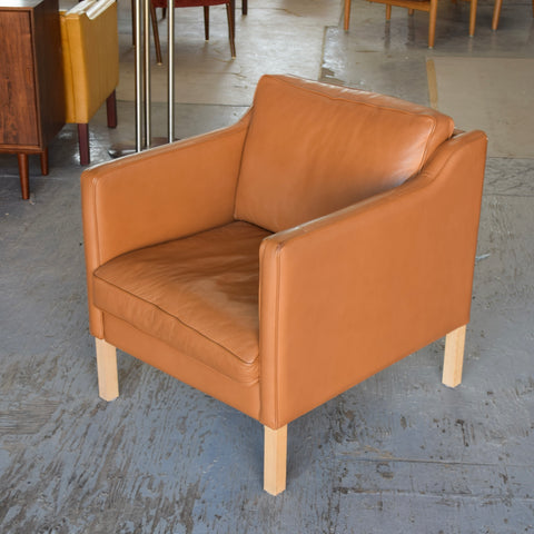 Caramel Leather Armchair