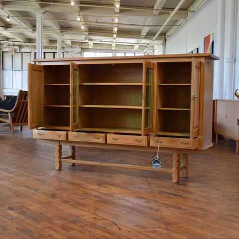 Oak Highboard Attributed to Henning Kjaernulf