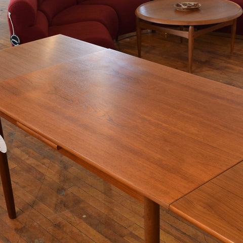 Danish Teak Draw Leaf Dining Table