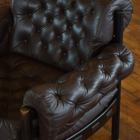 Arne Norell ‘Coja’ Chair in Tufted Leather