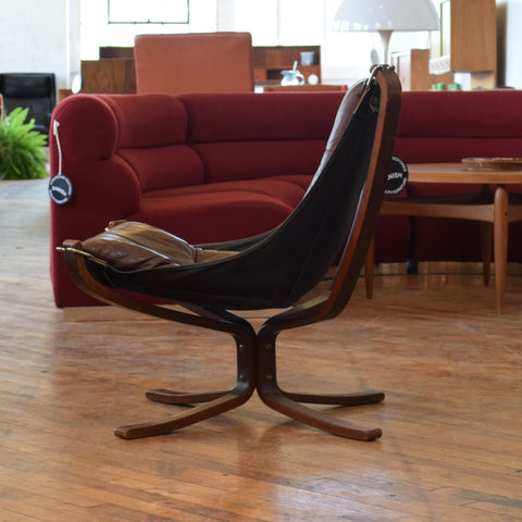 Vintage Leather Falcon Chair