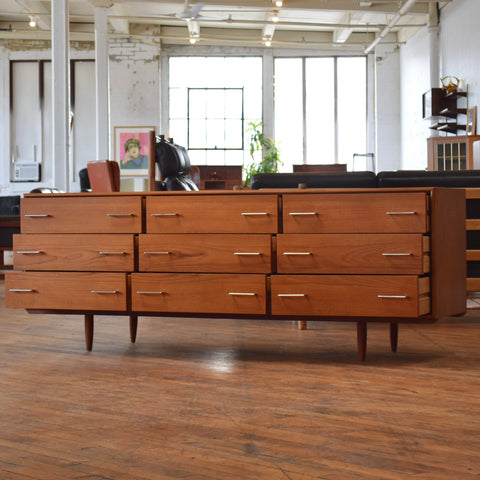 Teak 9-Drawer Dresser