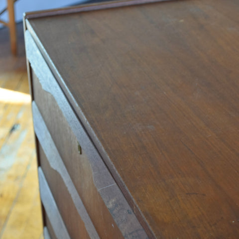 Danish Teak Tallboy Dresser