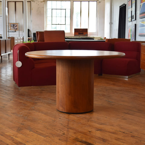 Round Walnut Dining Table