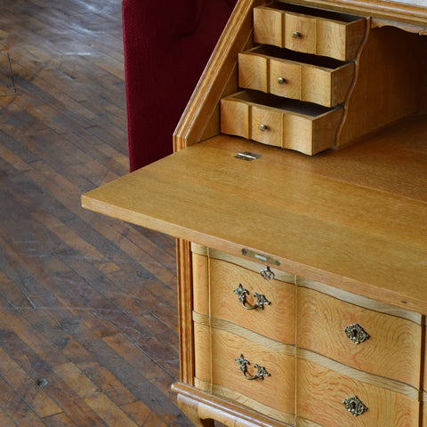 Vintage Danish Oak Bureau