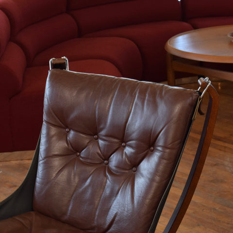 Vintage Leather Falcon Chair