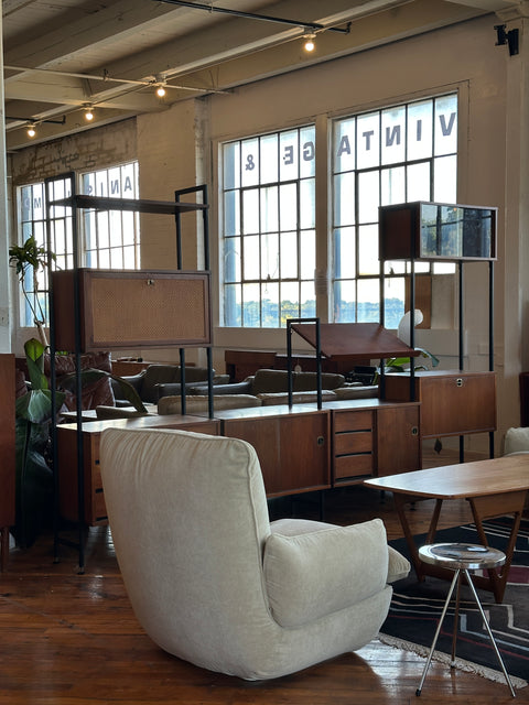Walnut Freestanding Wall Unit by Maurer Furniture