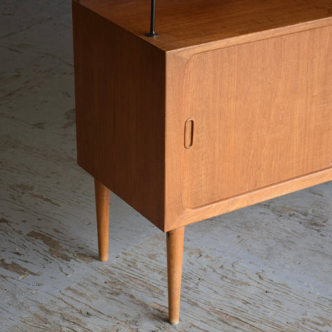 Teak Highboard w/ Brass Accents