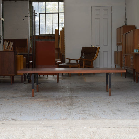 Large Rosewood & Metal Coffee Table by Johannes Aasbjerg