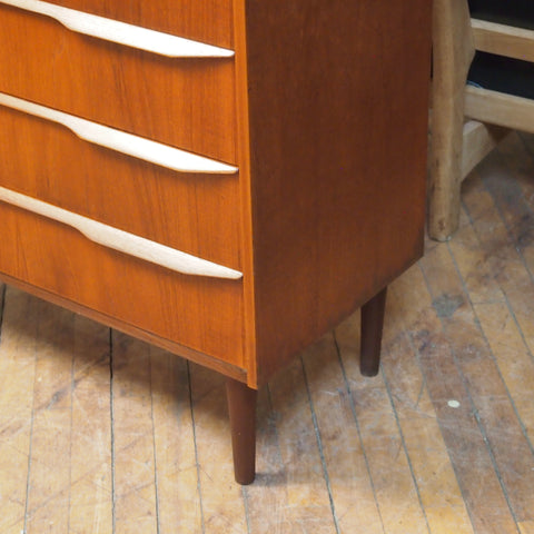 Danish Teak Tallboy Dresser
