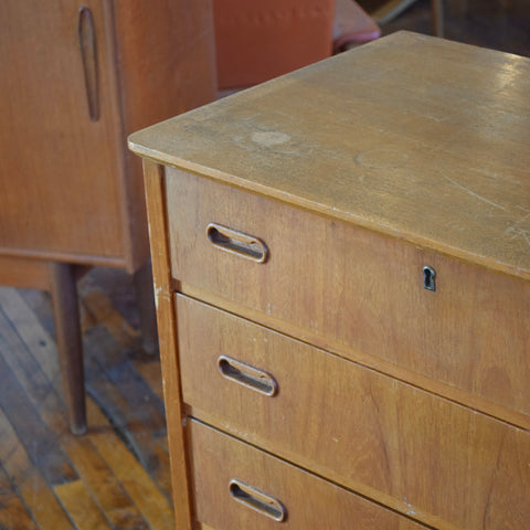 Teak Tallboy Dresser