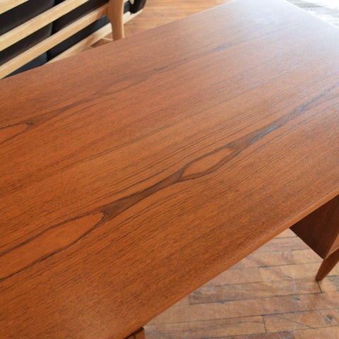 Model 26 Teak Desk w/ Rear Bookcase by J. Svenstrup for A.P. Møbelfabrik