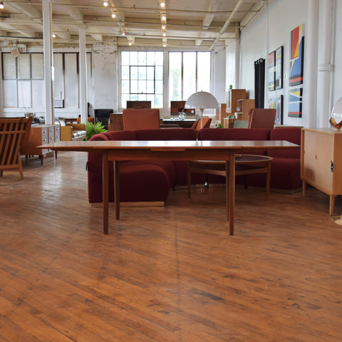 Danish Teak Draw Leaf Dining Table