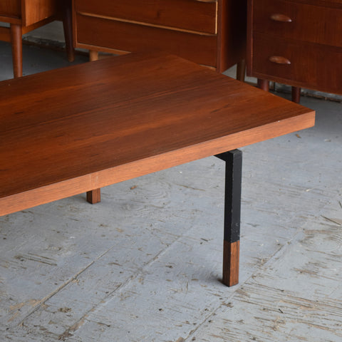 Large Rosewood & Metal Coffee Table by Johannes Aasbjerg