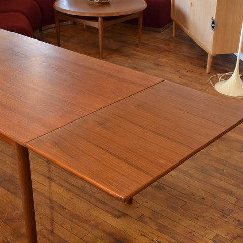 Danish Teak Draw Leaf Dining Table