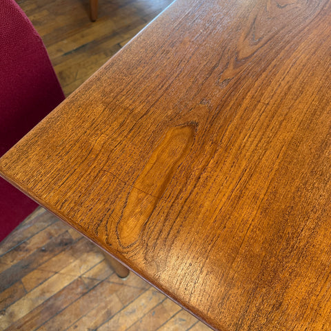 Executive Teak Desk w/ Rear Bookcase