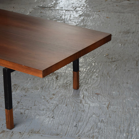 Large Rosewood & Metal Coffee Table by Johannes Aasbjerg