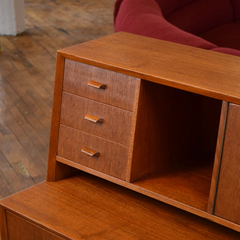Teak Lowboy Dresser w/ Upper Storage