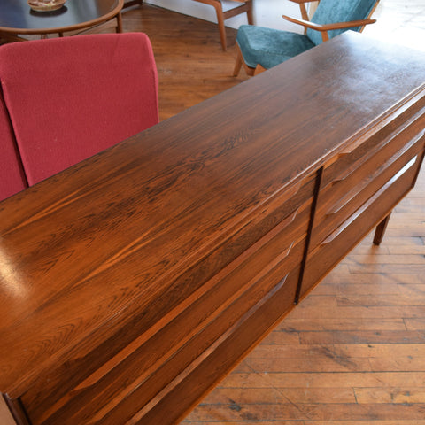 Ib Kofod Larsen Rosewood 8-Drawer Dresser