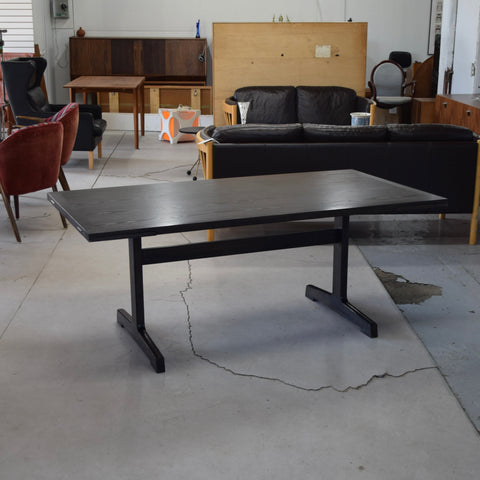 Black Lacquered Model 594 Dining Table by Ditte & Adrian Heath