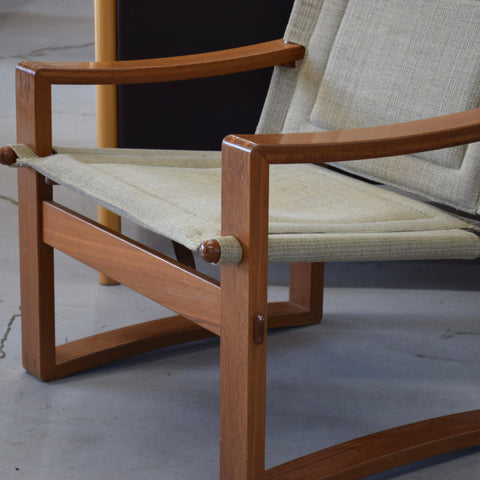 Vintage Teak Safari Lounge Chair by Børge Jensen for Bernstorffsminde Møbelfabrik