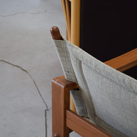 Vintage Teak Safari Lounge Chair by Børge Jensen for Bernstorffsminde Møbelfabrik