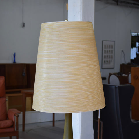 Olive Green Ceramic Table Lamp by Lotte & Gunnar Bostlund