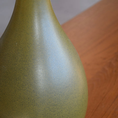 Olive Green Ceramic Table Lamp by Lotte & Gunnar Bostlund
