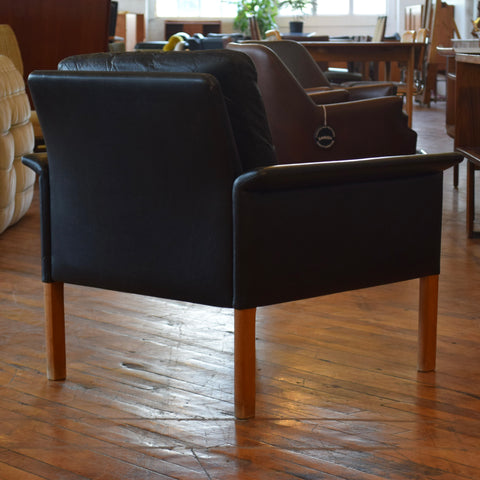 Leather Arm Chair w/ Down Fill by Hans Olsen