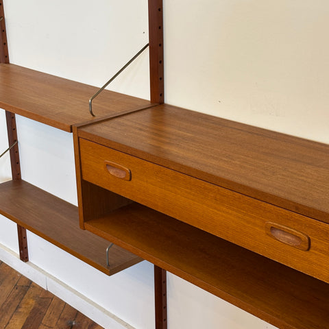 3-Bay Teak Cado Wall Unit