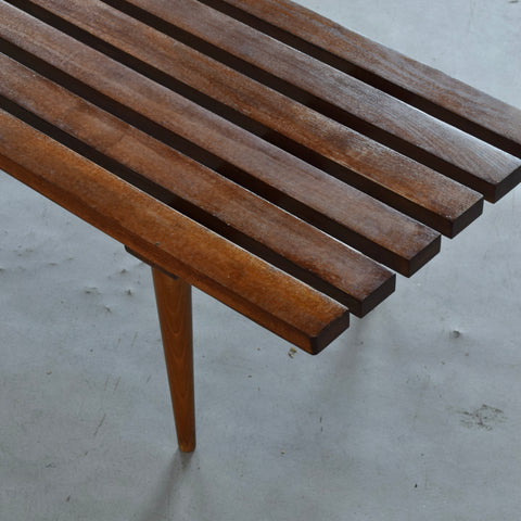 Vintage Teak Slat Bench/Coffee Table