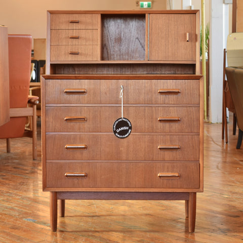 Teak Lowboy Dresser w/ Upper Storage