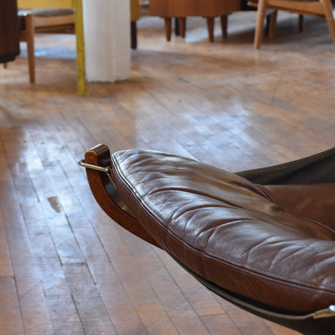 Vintage Leather Falcon Chair