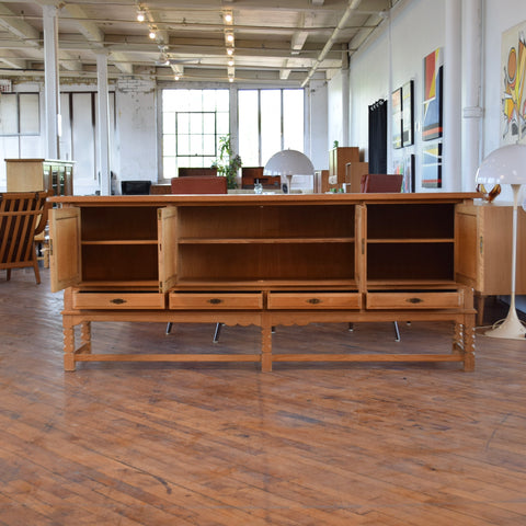 Large Oak Sideboard Attributed to Henning Kjaernulf