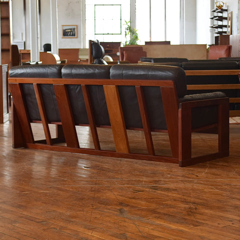 Leather 3-Seater Sofa by Moveis Corazza